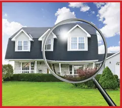 Magnifying Glass Over Home | Customer Center | The Basement Doctor Akron